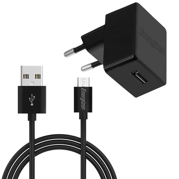 انرجایزر شارژر دیواری انرجایزر مدل ACA1AEUCMC3 به همراه کابل تبدیل microUSB